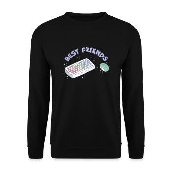 Beste Freunde - Unisex Pullover - Schwarz - Vorne - Alina (178cm) & Michal (187cm)
