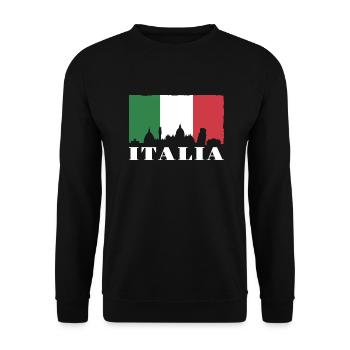 Italy skyline - Unisex Sweatshirt - black - Front - Alina (178cm) & Michal (187cm)