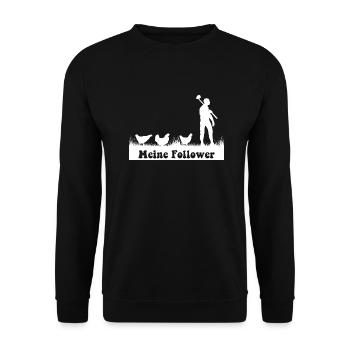 Landwirt Bauer Farmer - Unisex Pullover - Schwarz - Vorne - Alina (178cm) & Michal (187cm)