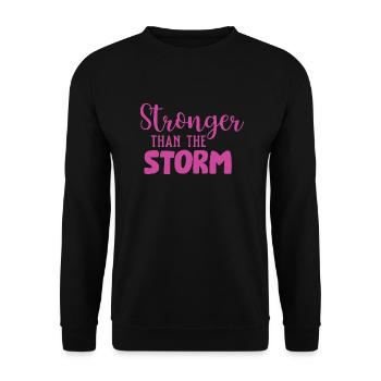 Stronger Than The Storm - Unisex Sweatshirt - black - Front - Alina (178cm) & Michal (187cm)