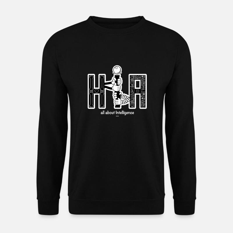 Human vs Artificial Intelligence - Unisex Sweatshirt - black