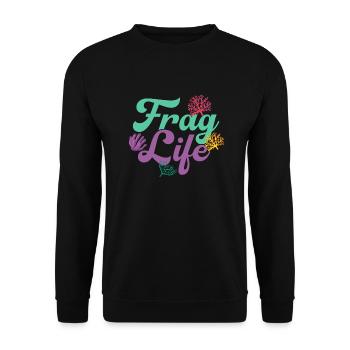 Ask Life Fish Keeping Aquarium Owner - Unisex Sweatshirt - black - Front - Alina (178cm) & Michal (187cm)