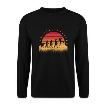 Evolution Bergsteigen Bouldern Klettern Kletterer - Unisex Pullover - Schwarz - Vorne - Alina (178cm) & Michal (187cm)