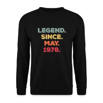 LEGEND SINCE MAY 1978 - Unisex Sweatshirt - black - Front - Alina (178cm) & Michal (187cm)