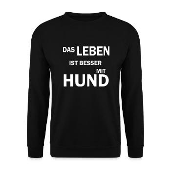 Hund Dog - Unisex Pullover - Schwarz - Vorne - Alina (178cm) & Michal (187cm)