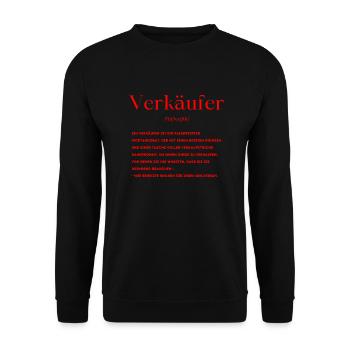 Verkäuferin Definition - Unisex Pullover - Schwarz - Vorne - Alina (178cm) & Michal (187cm)