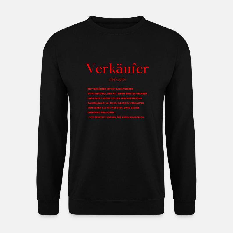 Verkäuferin Definition - Unisex Pullover - Schwarz