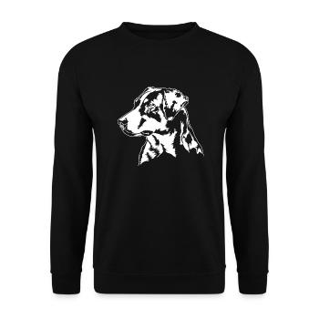 Appenzeller Sennenhund Portrait Hunde Wilsigns - Unisex Pullover - Schwarz - Vorne - Alina (178cm) & Michal (187cm)