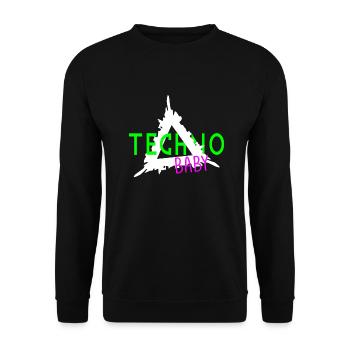 Techno baby 3 - Unisex Sweatshirt - black - Front - Alina (178cm) & Michal (187cm)