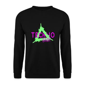 Techno-Baby - Unisex Pullover - Schwarz - Vorne - Alina (178cm) & Michal (187cm)