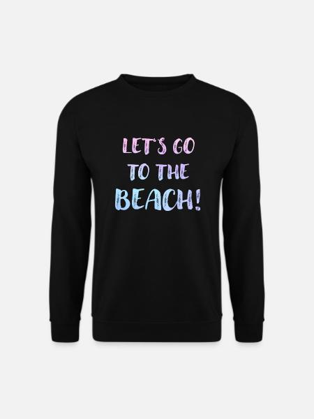 lets go to the beach pastell blau violett - Unisex Pullover - Schwarz