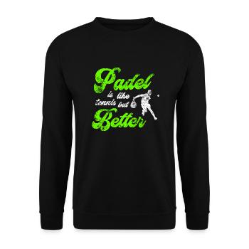 Padel Better - Sweat-shirt Unisexe - noir - Devant - Alina (178cm) & Michal (187cm)
