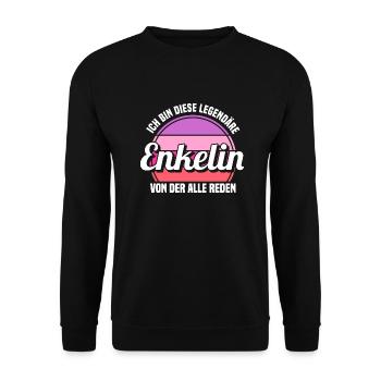Enkelin - Unisex Pullover - Schwarz - Vorne - Alina (178cm) & Michal (187cm)