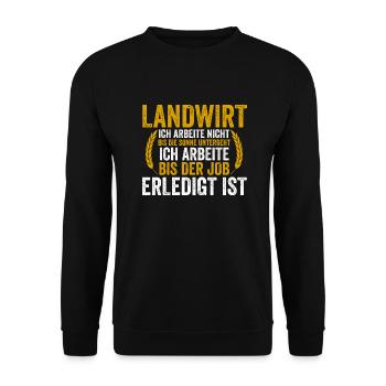 Landwirtschaft Bauer Landwirt - Unisex Pullover - Schwarz - Vorne - Alina (178cm) & Michal (187cm)