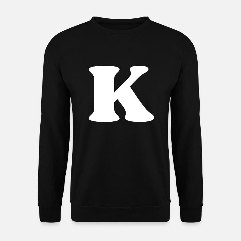 Letter k - Unisex Sweatshirt - black