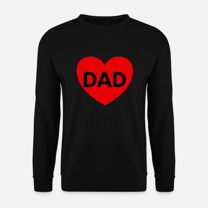 Rotes Herz Papa - Unisex Pullover - Schwarz