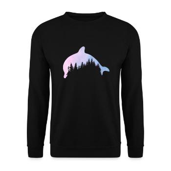 Dauphin de forêt - Sweat-shirt Unisexe - noir - Devant - Alina (178cm) & Michal (187cm)