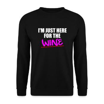 Juste là pour la citation amusante du vent - Sweat-shirt Unisexe - noir - Devant - Alina (178cm) & Michal (187cm)