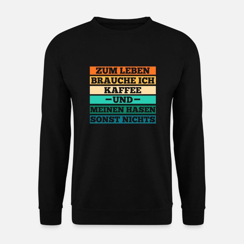 Kaffee Kaninchen Hase - Unisex Pullover - Schwarz