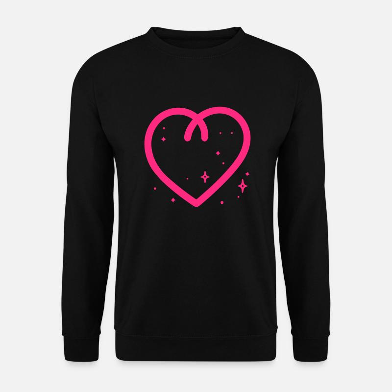 Glitzer Herz - Unisex Pullover - Schwarz