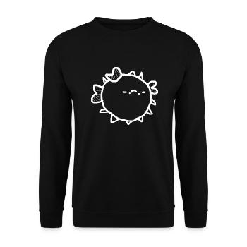 Kugelfisch Tier lustig - Unisex Pullover - Schwarz - Vorne - Alina (178cm) & Michal (187cm)