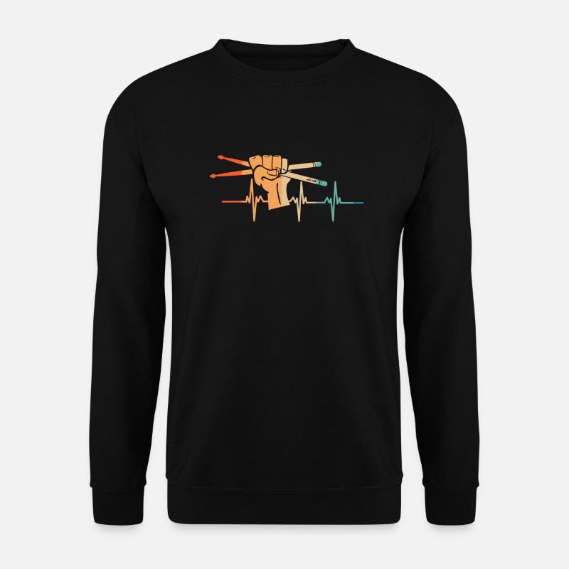 Herzschlag-Musikschläger - Unisex Pullover - Schwarz