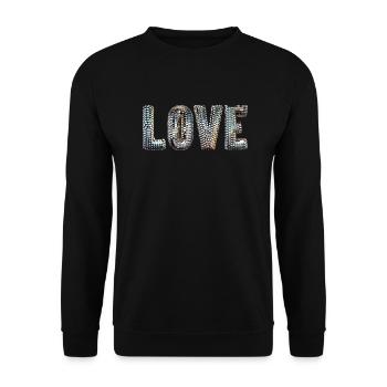 Disco Love - Unisex Sweatshirt - black - Front - Alina (178cm) & Michal (187cm)