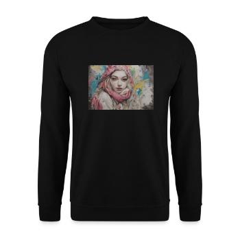 Jolie jeune fille colorée - Sweat-shirt Unisexe - noir - Devant - Alina (178cm) & Michal (187cm)