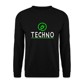 techno - Sweat-shirt Unisexe - noir - Devant - Alina (178cm) & Michal (187cm)