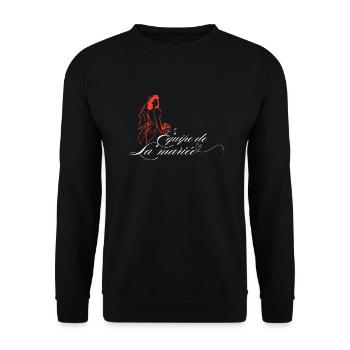 Bride's Team - Passendes Braut T-Shirt - Unisex Pullover - Schwarz - Vorne - Alina (178cm) & Michal (187cm)