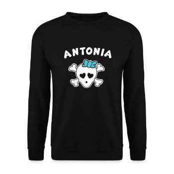 Pirate Antonia Design for Girls and Women - Unisex Sweatshirt - black - Front - Alina (178cm) & Michal (187cm)