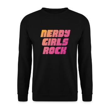 Nerdy Girls Skirt - Unisex Sweatshirt - black - Front - Alina (178cm) & Michal (187cm)