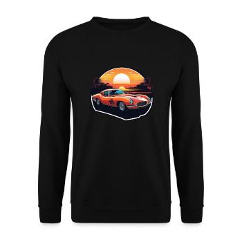 voiture vintage couché de soleil - Sweat-shirt Unisexe - noir - Devant - Alina (178cm) & Michal (187cm)