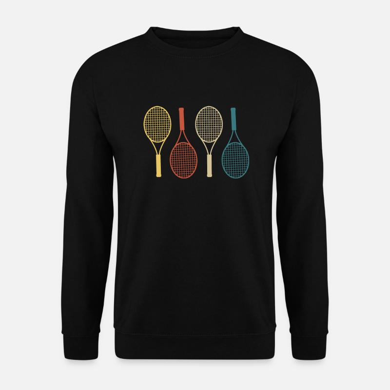 Vintage Retro Tennisschläger - Unisex Pullover - Schwarz