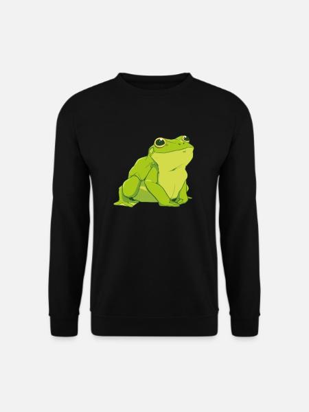 Glücklicher grüner Frosch - Unisex Pullover - Schwarz
