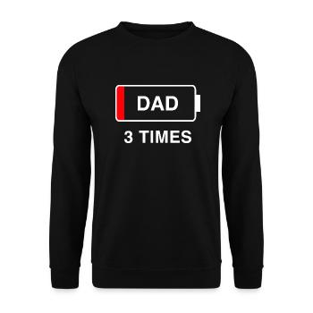 Papa 3 fois - Sweat-shirt Unisexe - noir - Devant - Alina (178cm) & Michal (187cm)