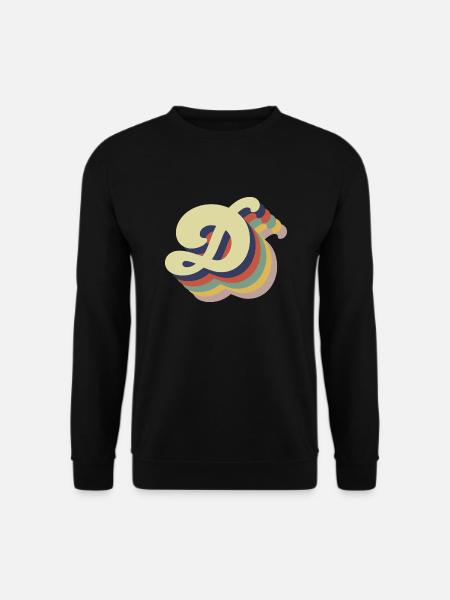 Lettre d rétro - Sweat-shirt Unisexe - noir