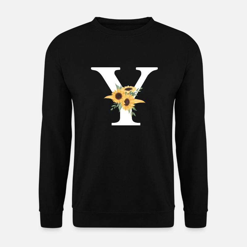 Sonnenblume Blumen y Brief - Unisex Pullover - Schwarz
