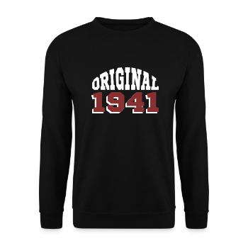 Original 1941 - Unisex Pullover - Schwarz - Vorne - Alina (178cm) & Michal (187cm)