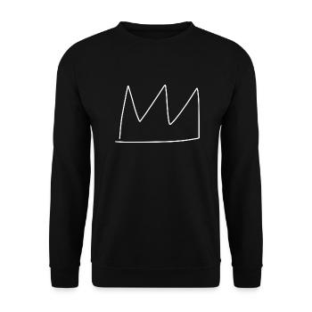 Symbole de la couronne Roi Reine - Sweat-shirt Unisexe - noir - Devant - Alina (178cm) & Michal (187cm)