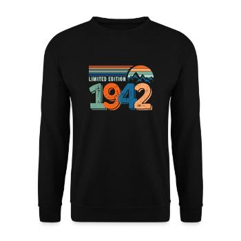 Limitierte Auflage 1942 - Unisex Pullover - Schwarz - Vorne - Alina (178cm) & Michal (187cm)