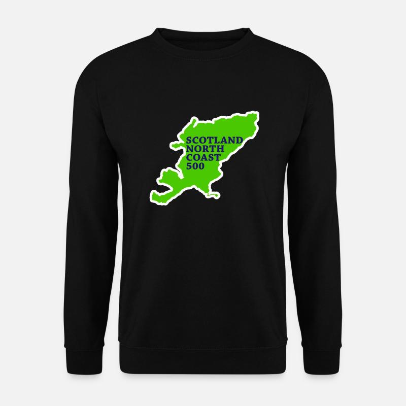 SCOTLAND nc500 map - Unisex Sweatshirt - black