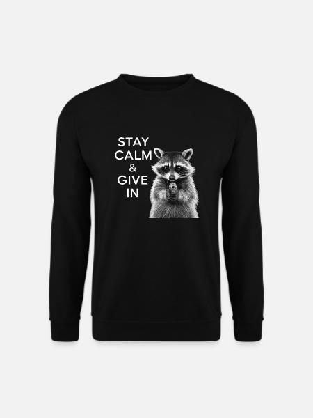 Meme raccoon - Unisex Sweatshirt - black