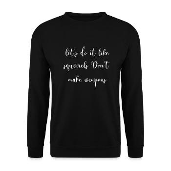 birthday present idea peace sign peace symbol - Unisex Pullover - Schwarz - Vorne - Alina (178cm) & Michal (187cm)