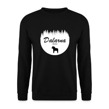 Dalécarlie Dala Cheval Suède Vacances Autocollant Nord - Sweat-shirt Unisexe - noir - Devant - Alina (178cm) & Michal (187cm)