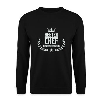 bester chef der welt - Unisex Pullover - Schwarz - Vorne - Alina (178cm) & Michal (187cm)