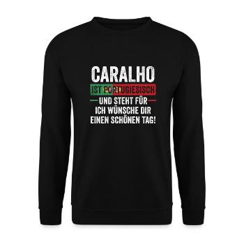 Portuguese Portugal - Unisex Sweatshirt - black - Front - Alina (178cm) & Michal (187cm)
