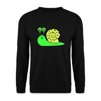 Snail Funny - Unisex Sweatshirt - black - Front - Alina (178cm) & Michal (187cm)