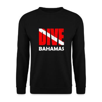 Dive Bahamas - Karibik - Caribbean - West Indies - Unisex Pullover - Schwarz - Vorne - Alina (178cm) & Michal (187cm)