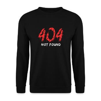 404 Not Found - Unisex Sweatshirt - black - Front - Alina (178cm) & Michal (187cm)